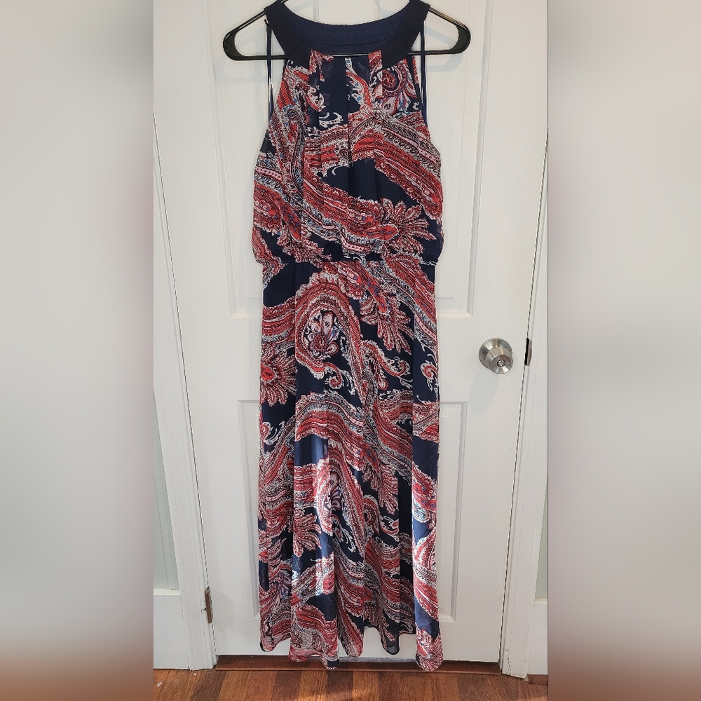 Roz & Ali Full-length Halter Dress Size 8p
